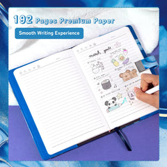 CAGIE eye-friendly pages reduce strain during late-night writing.