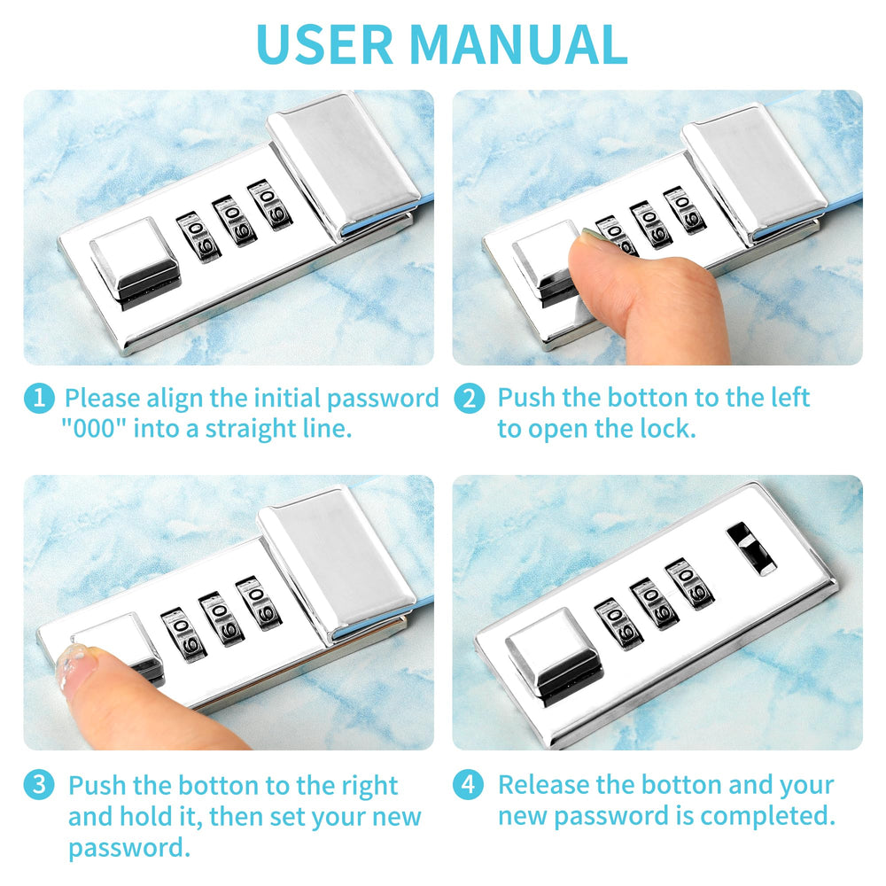 CAGIE Marble Diary with Lock blue waterproof cover endures daily wear.