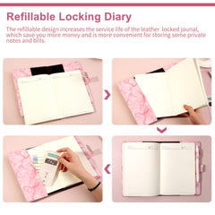CAGIE luxurious waterproof PU leather cover protects pages in any weather.
