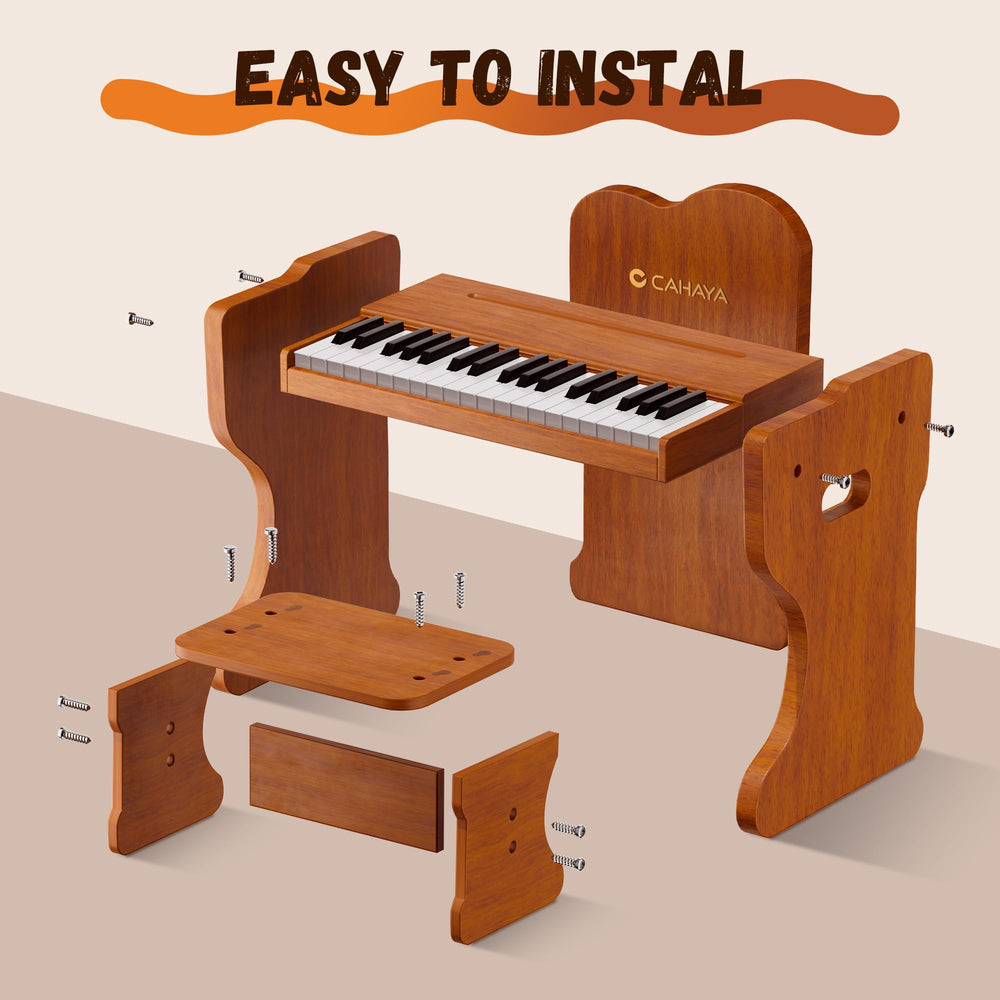 CAHAYA gift-ready wooden piano creates joyful moments for kids