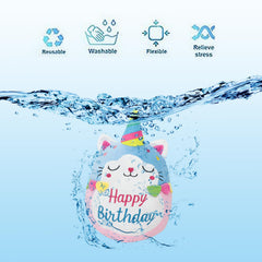 CAIYUEGG birthday-sign plush—bright decor for celebrations.