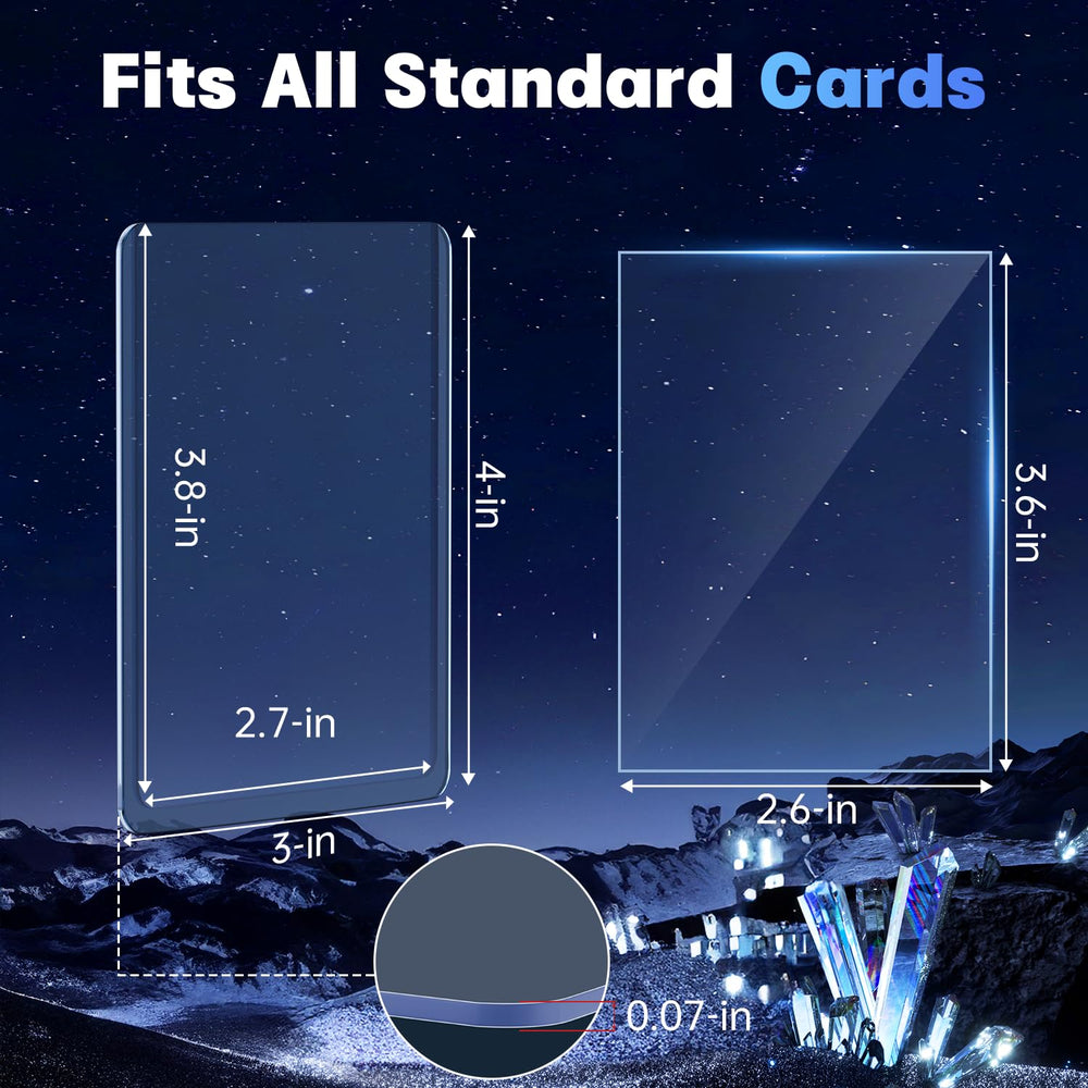 CAKKAGAMA hard card sleeves with crystal-clear clarity protect and display cards.