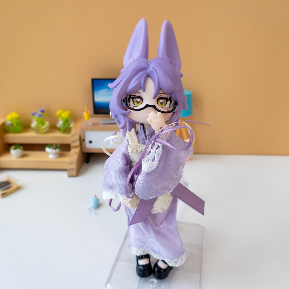 CALEMBOU Jumping Moon Time Rabbits with 18 joints enables dynamic posing.