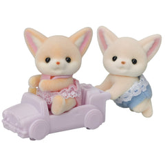 Calico Critters Fennec Fox Twins Rocco and Tara in sandbox play spark imaginative storytelling.