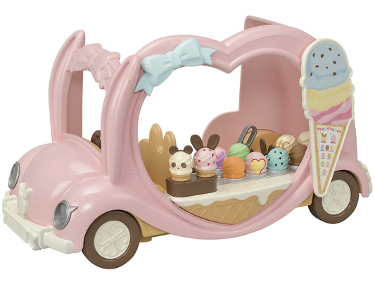 Calico Critters Ice Cream Van front view for playful park imagination