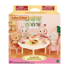 Calico Critters Sweets Party Set includes 30 teatime accessories for imaginative play