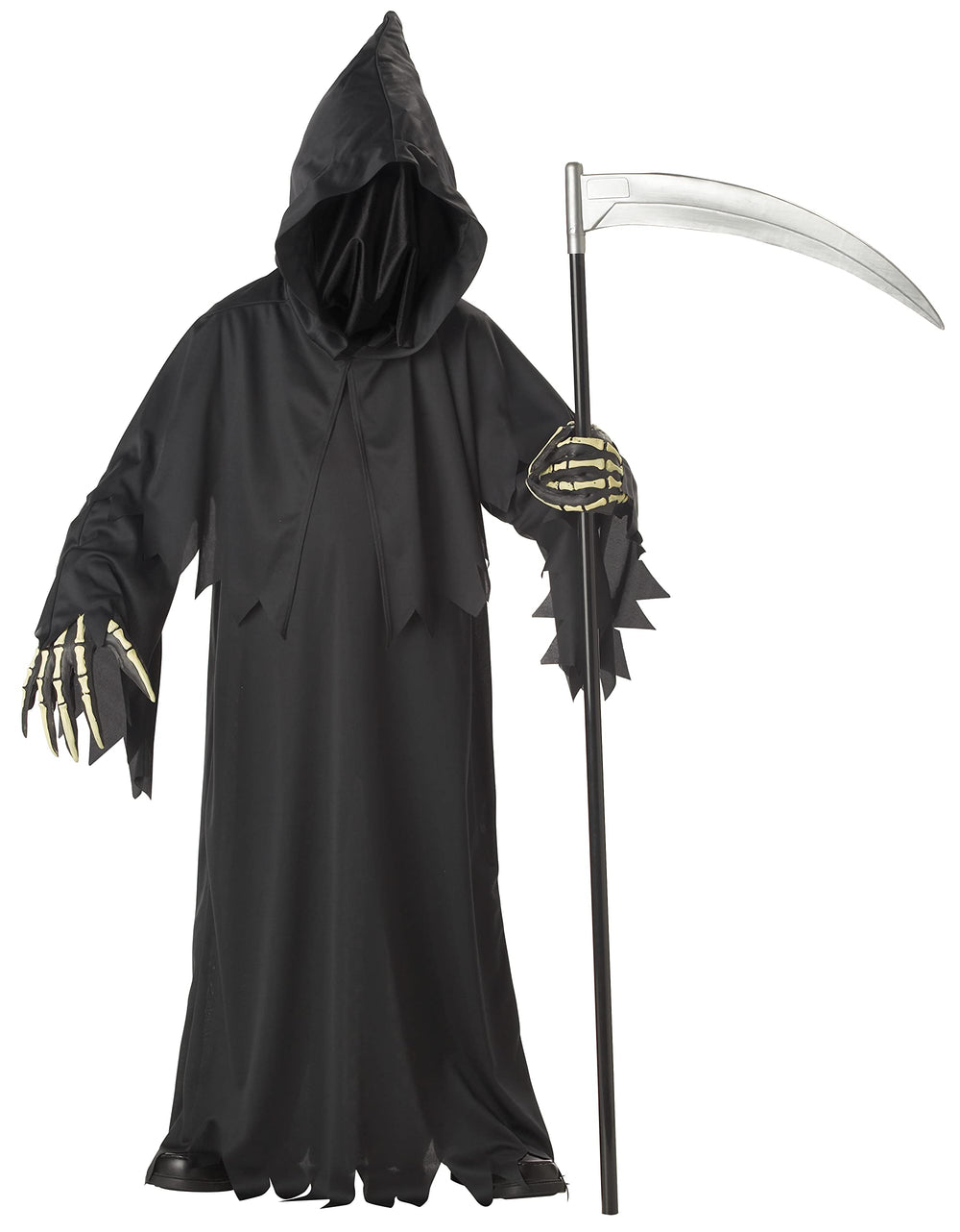 California Costumes Grim Reaper Deluxe child costume robe and hood for Halloween fun