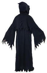 California Costumes Grim Reaper Deluxe child costume vinyl skeleton hands complete creepy look