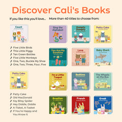 Cali's Books colors book sparks curiosity during reading and music time.