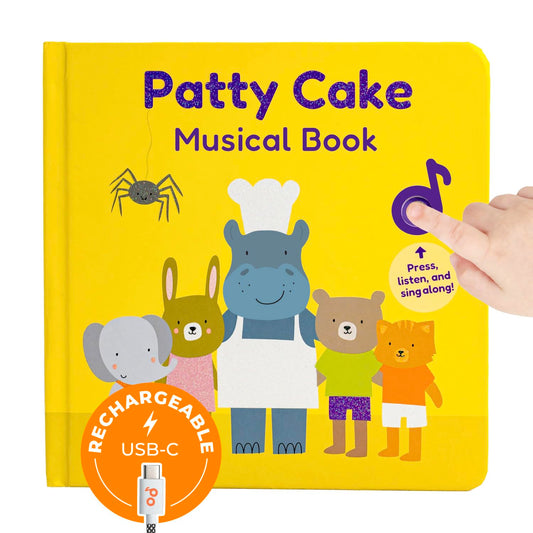 Cali's Books Patty Cake cover with colorful buttons invites toddlers to sing along.