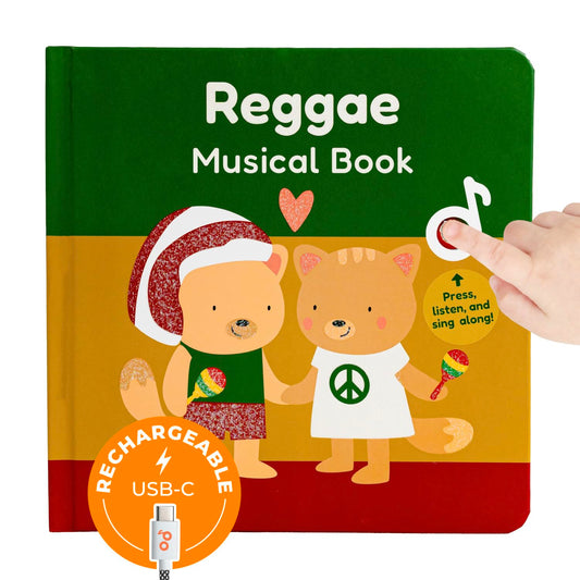 Cali's Books Reggae Musical Book toddlers cover with bright art inviting early music exploration.