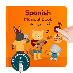 Cali's Books Spanish book with buttons invite toddler play and early sound exploration.