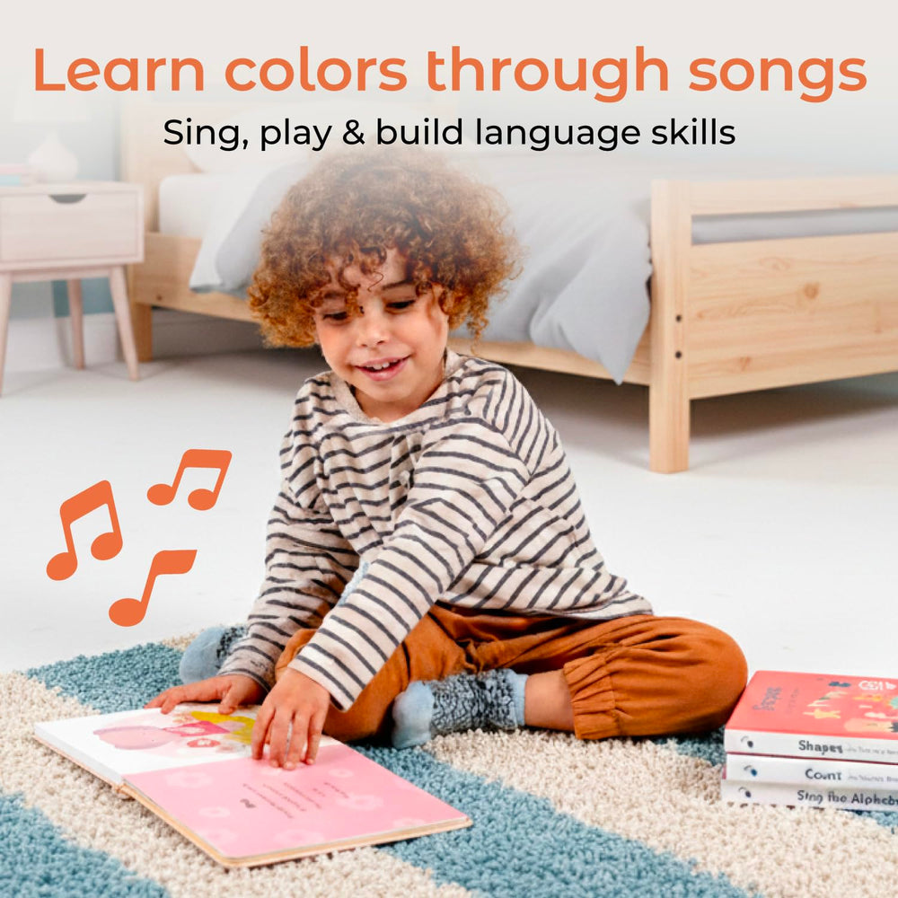 Cali's Books USB-C rechargeable toy for toddlers reduces battery changes and keeps play going.