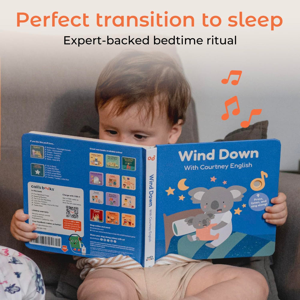 Cali’s Books Wind Down melodies guide a soothing transition to sleep.