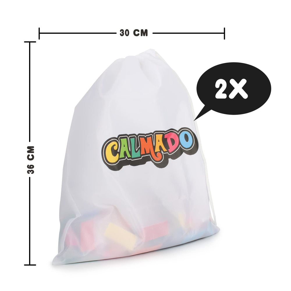 Calmado safe wooden dominoes with non-toxic paint for durable kid-friendly play.