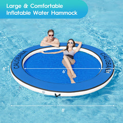 CALOBANA 8ft water hammock in use, comfortable lounging on calm water.
