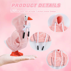 CAMDUCK 7-inch pink hoodie on desk goose shows cozy fabric texture and charm