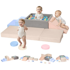 CAMELUS baby ball pit climbing blocks provide safe, engaging indoor play for toddlers.