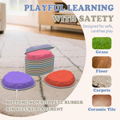 Camelus stepping stones with non-slip bases prevent slips on any surface