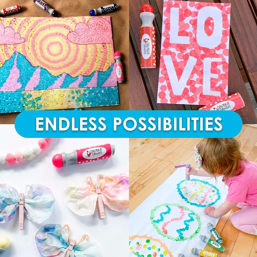 Cameron Frank dot markers for toddlers with easy-grip bottles.
