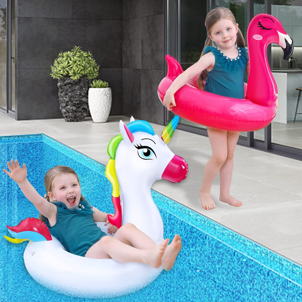 Camlinbo kids swim ring used at the beach for family fun