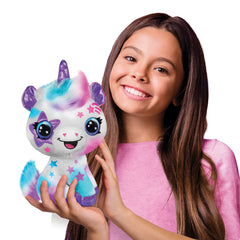 Canal Toys Soft plush unicorn fabric closeup highlighting tactile coziness and durable design for cozy play sessions.