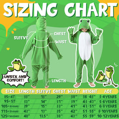 CANASOUR frog green animal onesie hip zipper for easy toilet breaks