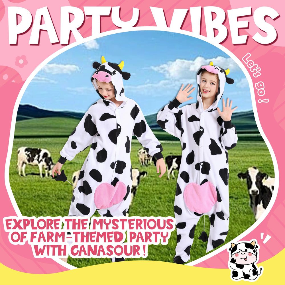 CANASOUR Cow Onesie elastic cuffs provide secure wind resistance and comfort.