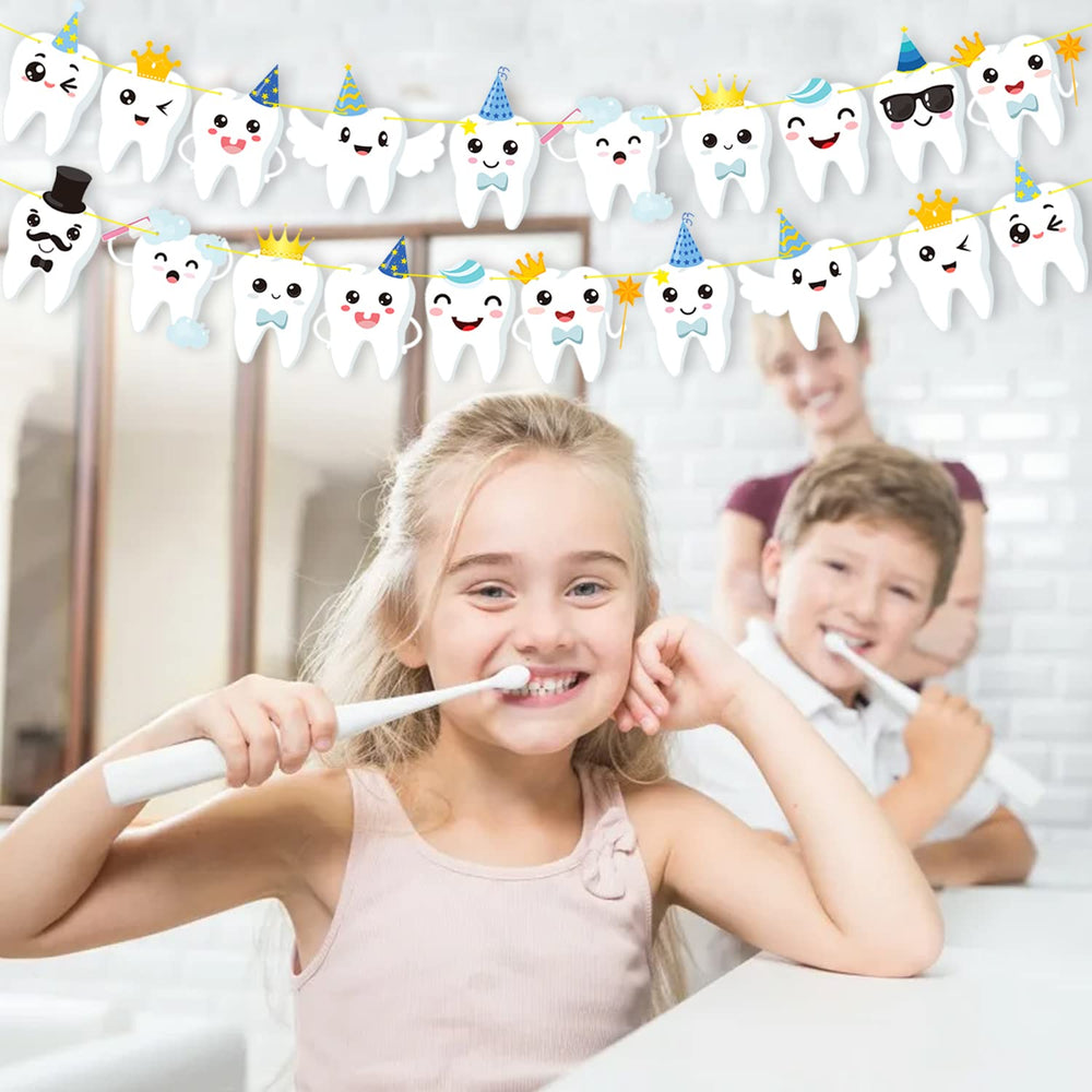 Candy Chef pre-strung tooth banner saves time on party prep