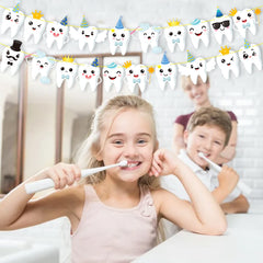 Candy Chef pre-strung tooth banner saves time on party prep