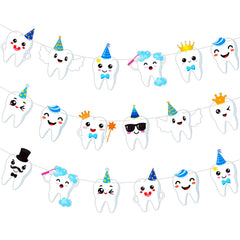 Candy Chef tooth banner with sunglasses for playful dental party decor