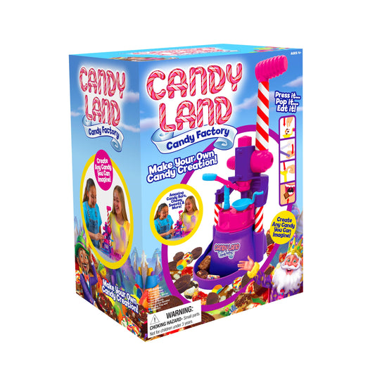 Candy Land Candy Factory showing the press lever for at-home candy making