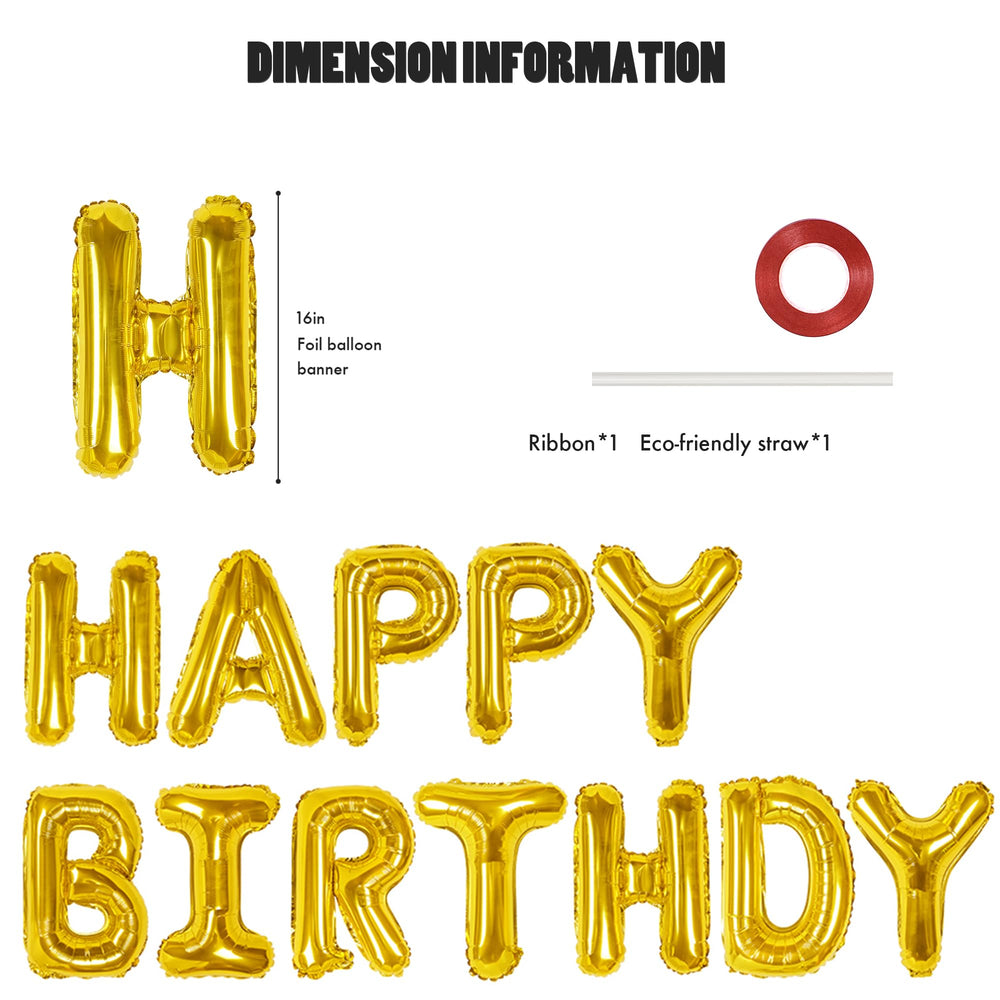 CANREVEL 13-letter balloons spell HAPPY BIRTHDAY for a bold celebration.