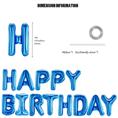 CANREVEL 16-inch foil-letter balloons spell HAPPY BIRTHDAY for vibrant party signage