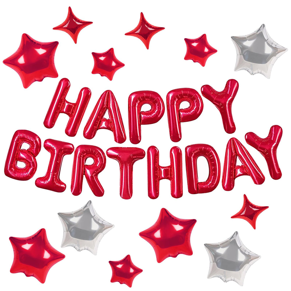 CANREVEL Happy Birthday banner 16-inch letters for a bright, reusable party backdrop