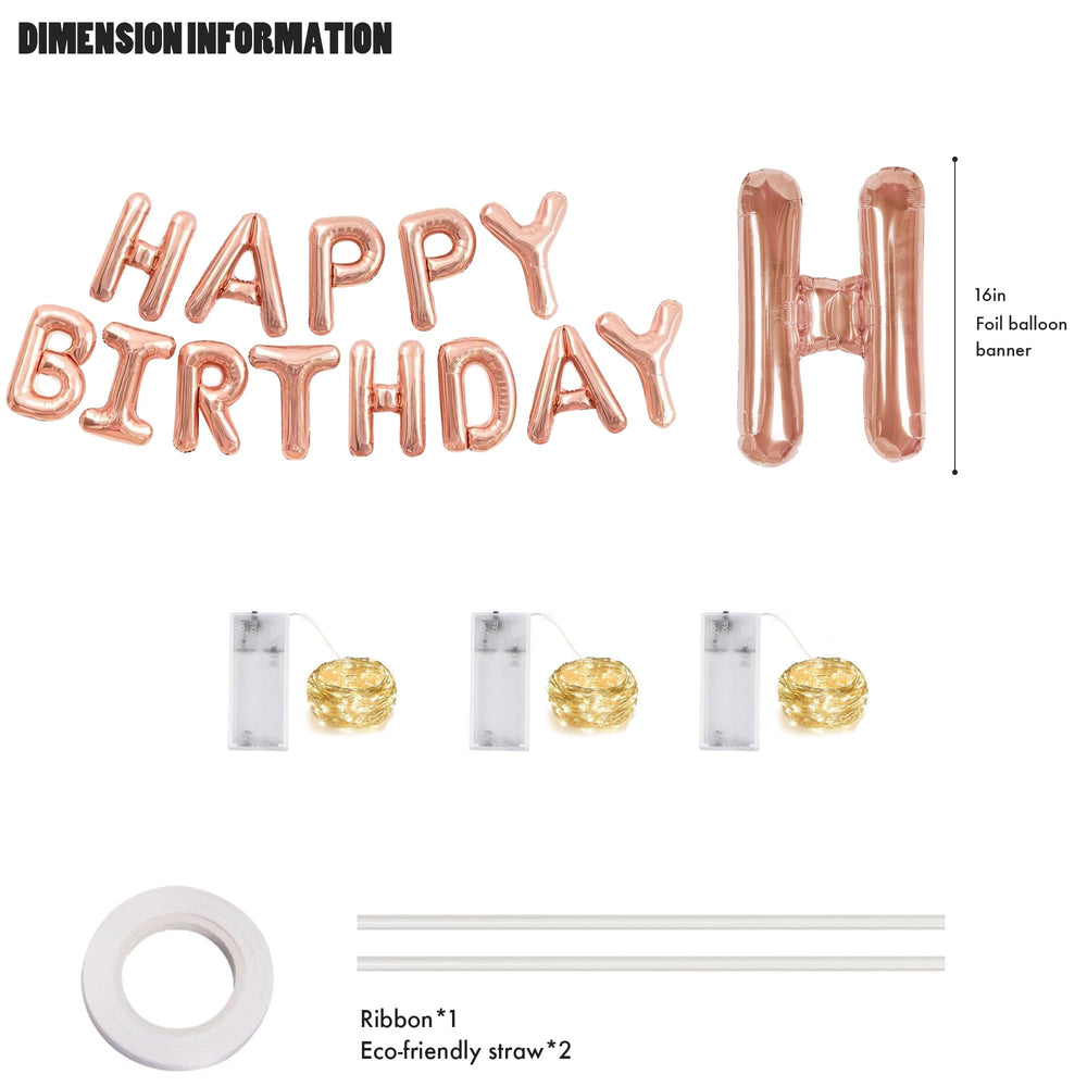 CANREVEL rose gold foil letters 16in—eye-catching centerpiece for birthdays.