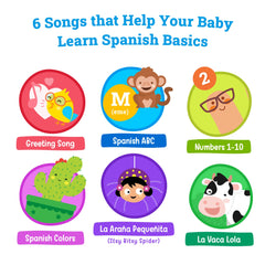 Canta Con Jess bilingual and Spanish-only lyrics aid comprehension.