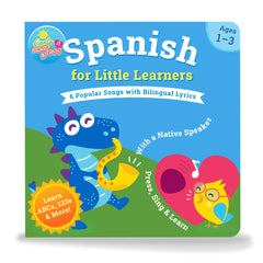 Canta Con Jess Spanish Learning Songs cover showing six tunes for early language exposure.