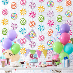 Capoda candy banner decor is pre-assembled for quick setup.
