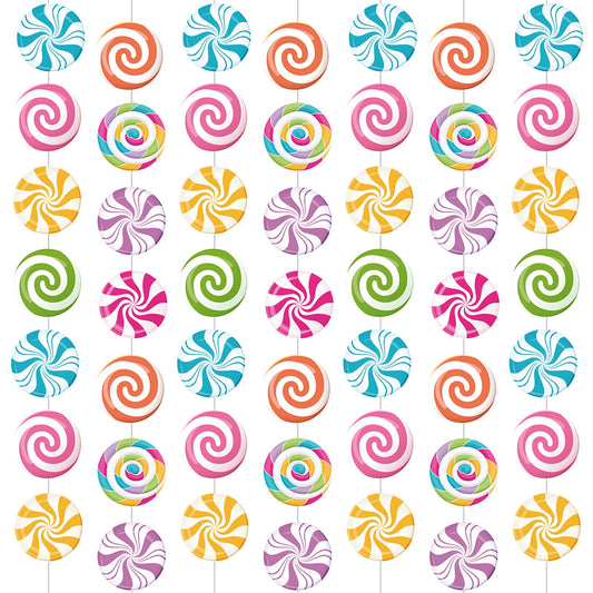 Capoda candyland garland with vibrant candy shapes for a festive birthday party.