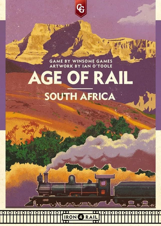 Capstone Games Age of Rail South Africa map view highlights strategic rail routes for planning.