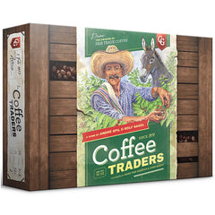 Capstone Coffee Traders game board shows regional trading layout for strategic play