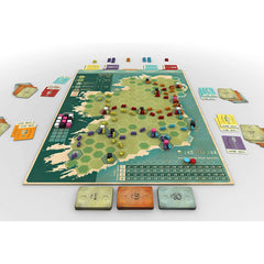 Capstone Games Irish Gauge share cards illustrating investment options.