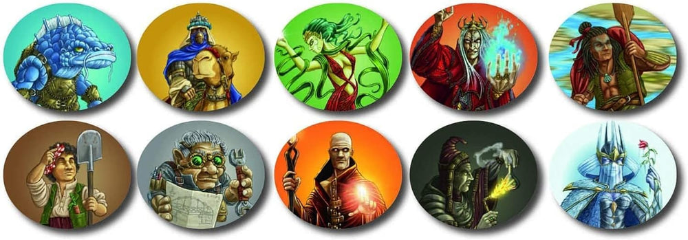 Capstone Games Terra Mystica Fire and Ice river walkers tokens enable unconventional terrain play.