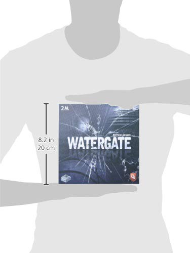 Capstone Games Watergate journalist hand reveals evidence card, illustrating the chase to uncover clues.