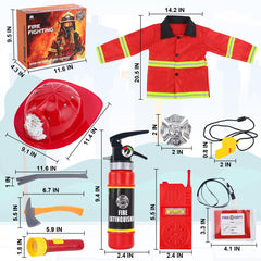 Captain Chaowing realistic fireman suit details with reflective strips for authentic dress-up