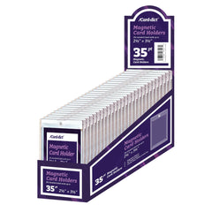 CARD·DICT magnetic card holder with closed lid showing secure magnetic closure for trading cards.