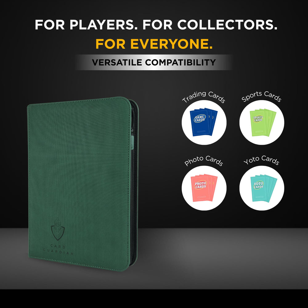Card Guardian hard-cover back and front reinforce card protection.