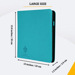 Card Guardian teal microfiber lining cushions cards during handling.