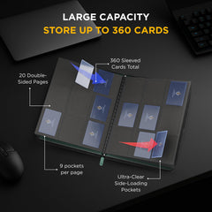 Card Guardian zipper-closure binder securely stores cards on the go.